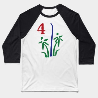 Season Flower Hua 4 Bamboo 竹 Tile. It's Mahjong Time! Baseball T-Shirt